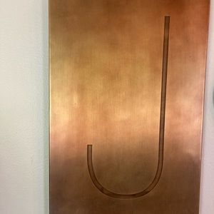 Bronze metal wall decor “J”